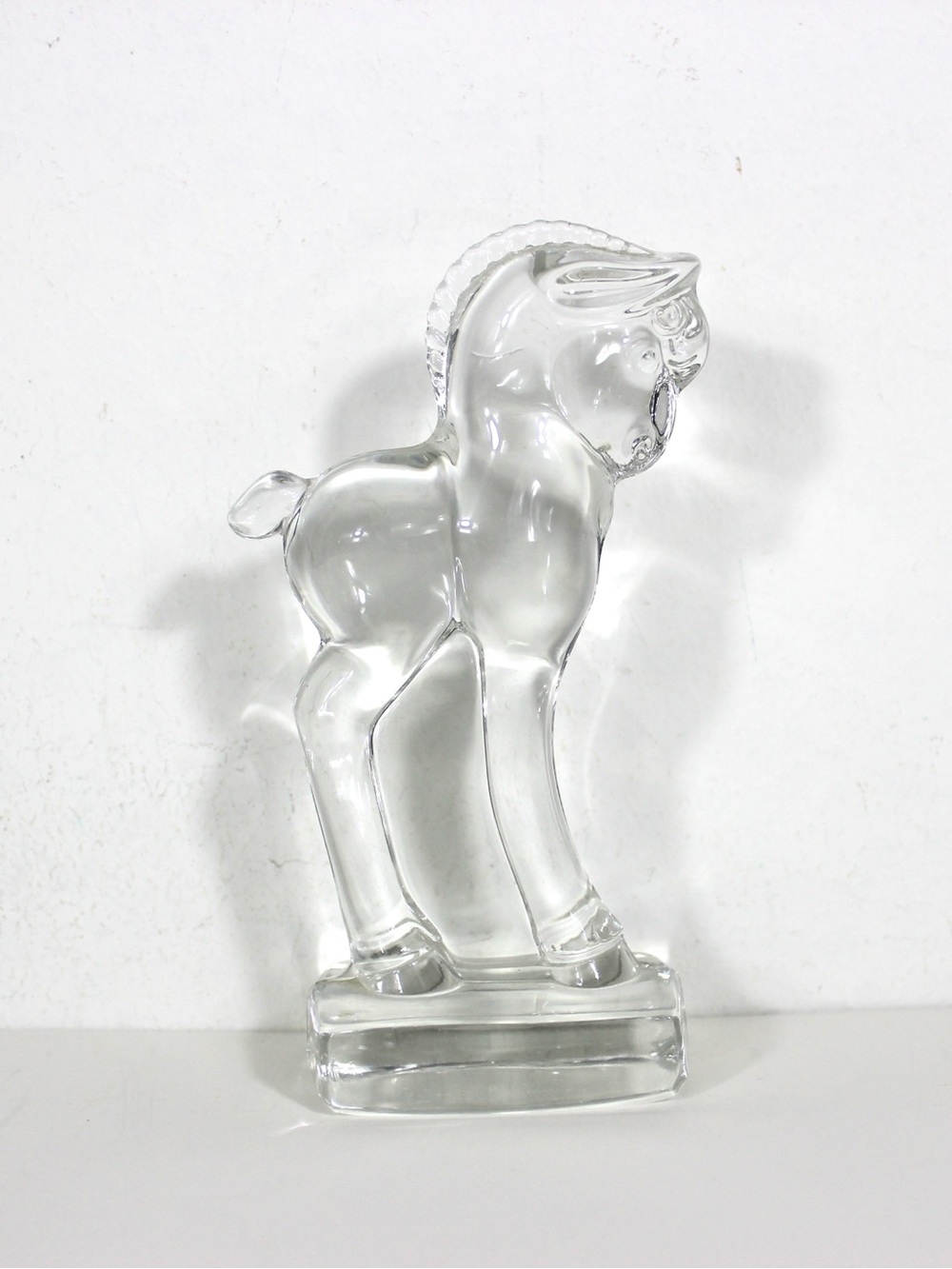 Vintage Heisey Clear Glass Standing Colt Horse Figurine